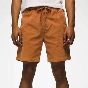 PrAna | Men's Burnt Orange Micro Corduroy Pull On Drawstring Canyon Short Size L